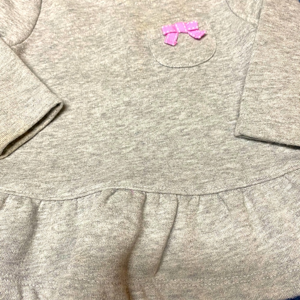 Dress, light gray w sparkles in fabric